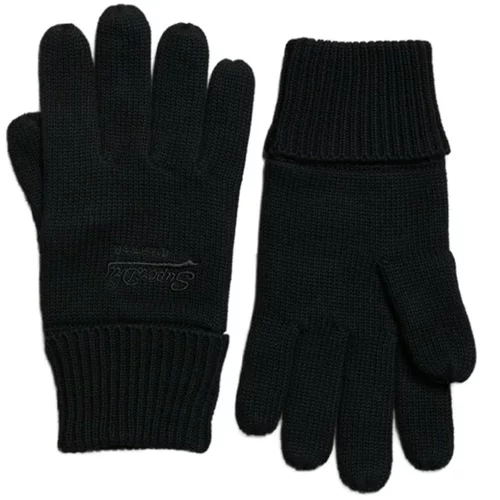 Superdry Pamučne rukavice za muškarce, boja: crna