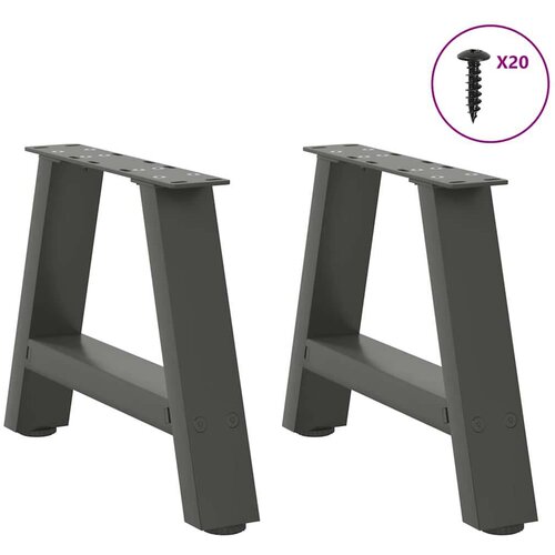  Noge stolića za kavu A-oblika 2 kom antracit 40x(30-31)cm čelik Slike