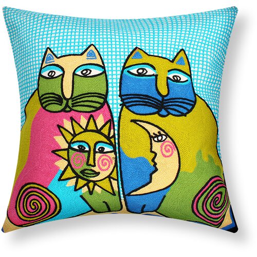AVIZAR Set dveh prevlek za blazino 45x45 cm izvezenih Art Solaris, Večbarvno, (21747197) Cene