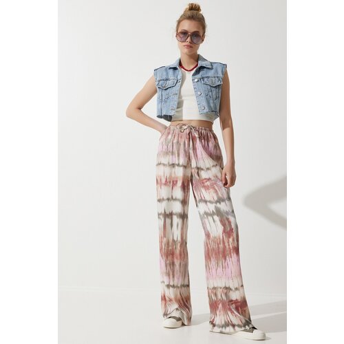 Women's pink silky premium palazzo trousers Slike