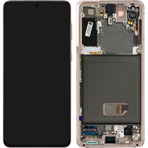 Samsung Originalni zaslon Galaxy S21: LCD steklo na dotik, servisni paket - roza, (21733350) Slike