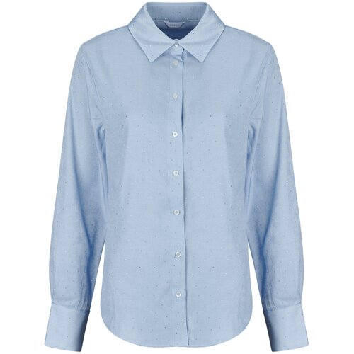 Guess LS LUCIA RELAXED HOTFIX SHIRT Plava Slike