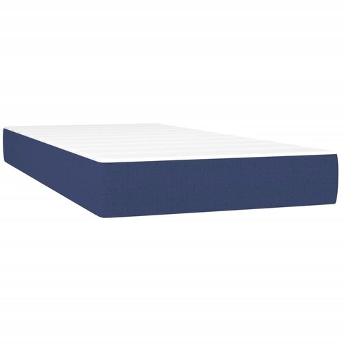 vidaXL Vzmetnica z žepkasto vzmetjo modra 120x190x20 cm blago, (21048878) Cene