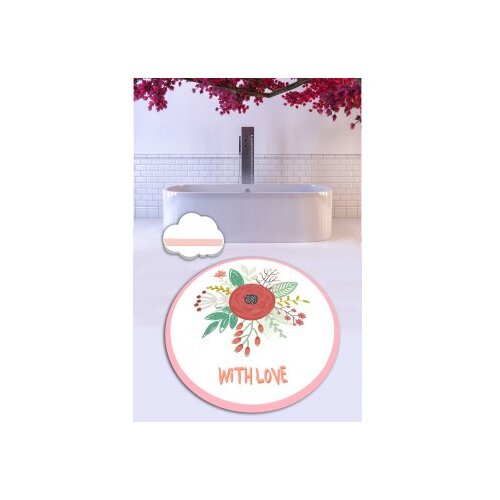 Lessentiel Maison prostirka za kupatilo s ljubavlju, 100 cm, bijela Cene