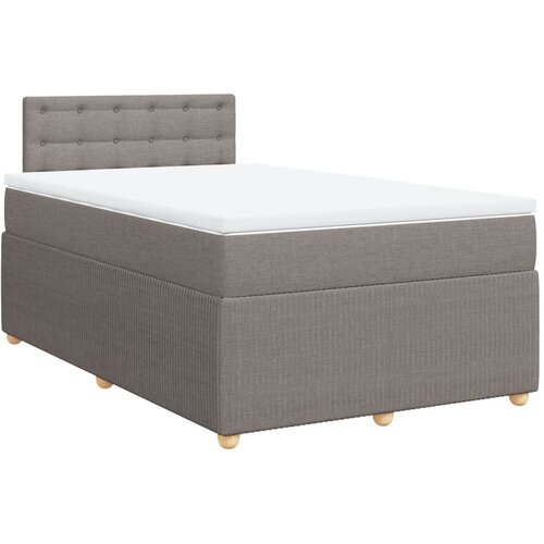 vidaXL Box spring postelja z vzmetnico taupe 120x190 cm blago, (21306507) Cene