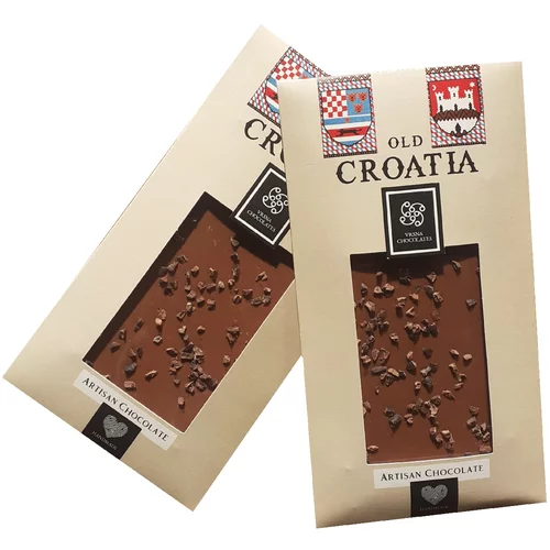 Vrsna Chocolates Old Croatia, mliječna s kakaovim sjemenkama, 75g