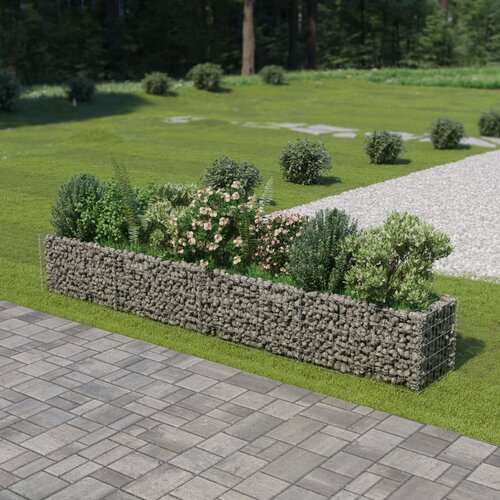 vidaXL Visoka greda gabion pocinkano jeklo 360x50x50 cm Cene