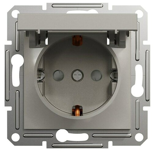 Schneider Electric Asfora Utičnica sa preklopnim poklopcem (Bronca, 16 A, Za&amp;scaron;tita za djecu, bez okvira) Slike