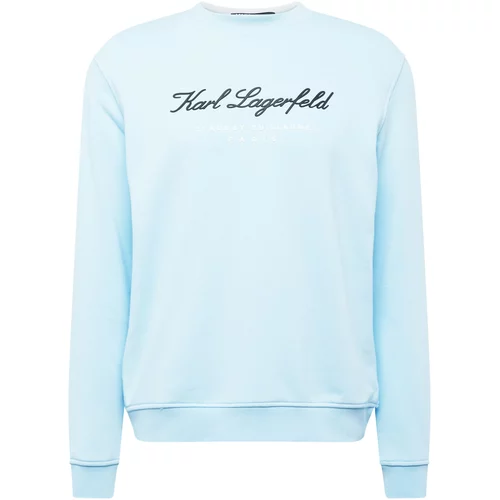 Karl Lagerfeld Sweater majica nebesko plava / crna / bijela