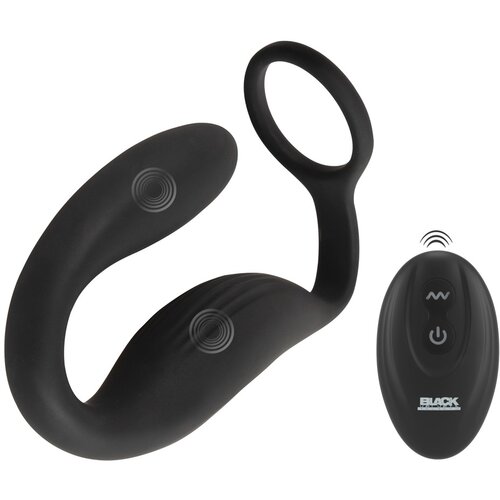 Black Velvets Cock Ring with RC Butt Plug Cene