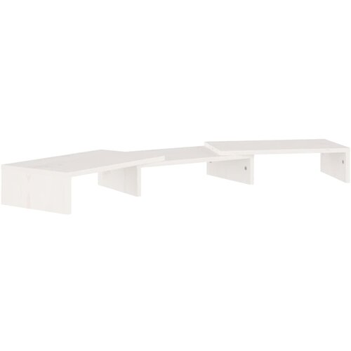 vidaXL Stojalo za zaslon belo 80x24x10,5 cm trdna borovina, (20913746) Cene