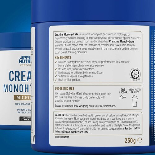 Applied Nutrition creatine monohydrate &amp;ndash; 100% mikronizovani kreatin 250 Slike