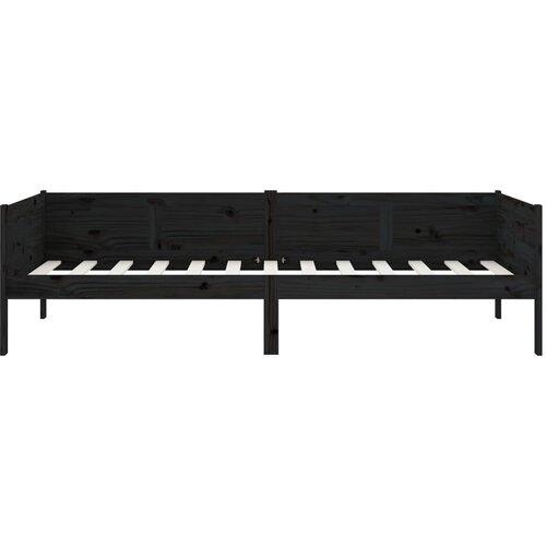  Dnevni ležaj od masivne borovine crni 90 x 190 cm Slike