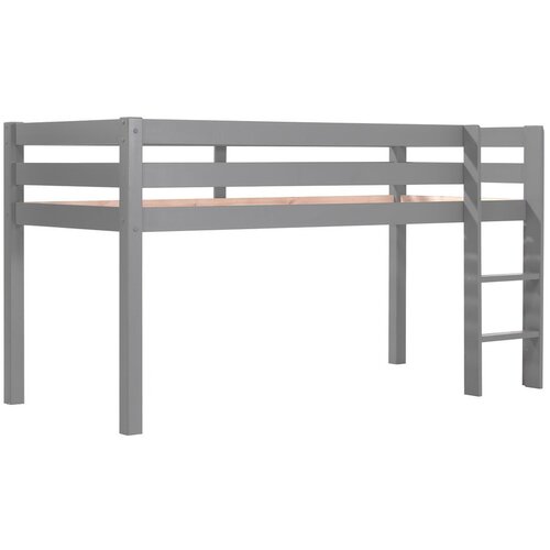 Vipack Siva dvignjena otroška postelja iz borovega lesa 90x200 cm PINO - Vipack Cene