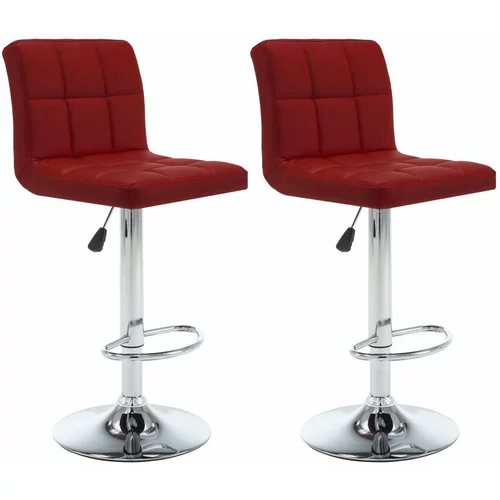  Barski stolčki 2 kosa vinsko rdeče umetno usnje, (20817320)