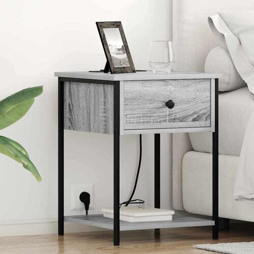  Noćni ormar 2 pcs Siva Sonoma 42 x 41 x 56 cm Konstruirano drvo Cene