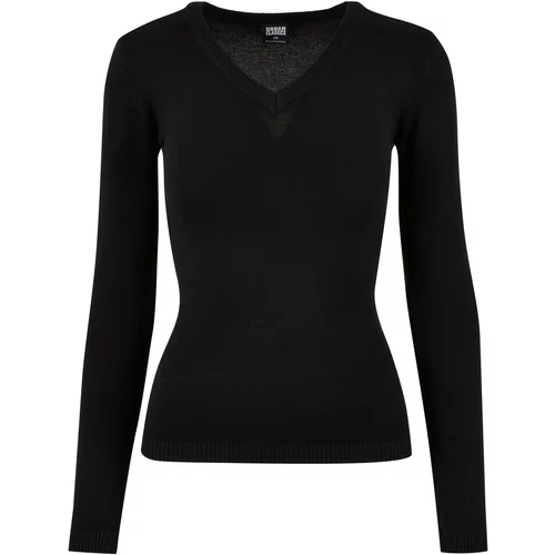 UC Ladies Ladies Knitted V-Neck Sweater black