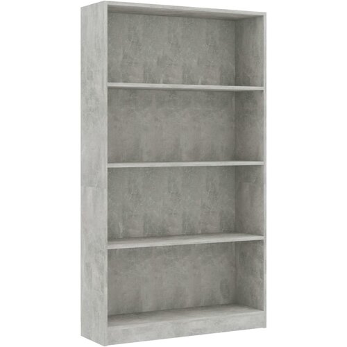 Maison Chic Knjižna omara - Knjižni regal 4-nadstropna betonsko siva 80x24x142 cm, (21725780) Cene