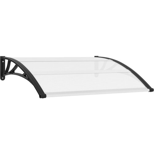 VidaXL Nadstre&amp;scaron;ek za vrata črn in prozoren 120x80 cm PC Slike