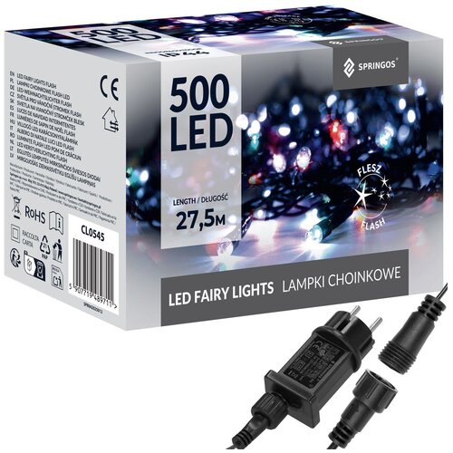  Božićne LED lampice s efektom treperenja 500 LED flash Slike