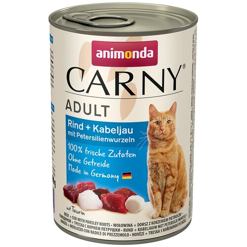 animonda Carny Adult 6 x 400 g - Govedina & polenovka s peter&scaron;iljevo korenino Cijene