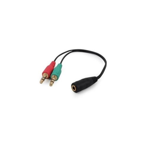 Gembird audio adapter za slu&scaron;alice 2&times;3,5mm 3pin to 1x 3,5 mm 4pin (mic/slu&scaron;alice), CCA-418 Cijene