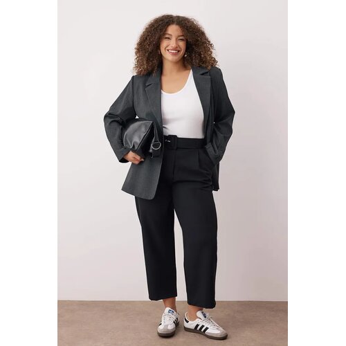Trendyol Ženske pantalone Tbbaw26Ar00020, Crne Slike