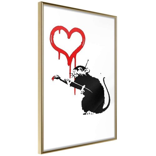  Poster - Banksy: Love Rat 40x60 Slike