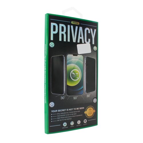  Tempered Glass Privacy 2.5D full glue za Samsung S906B Galaxy S22 Plus 5G crni (fingerprint unlock) Cene