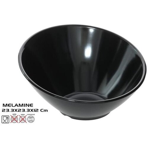 Zdjela 23,3CM OASIS CRNA MELAMIN Slike