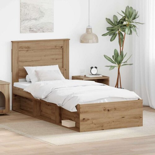  Okvir za krevet Umjetnička hrastovina 100 x 200 cm Cijene