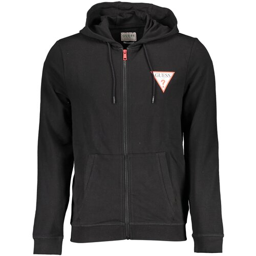 Guess Jeans SWEATSHIRT WITH ZIP MAN BLACK Slike