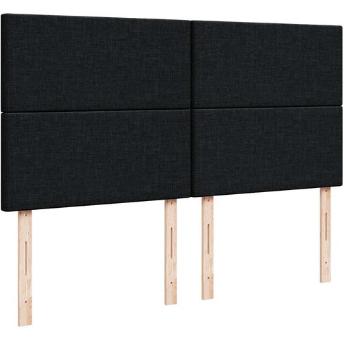  Krevet s oprugama i madracem crni 200x200 cm od tkanine Slike