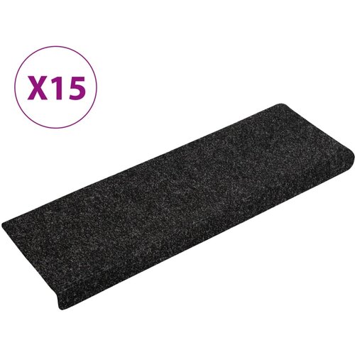 Maison Chic Preproga, Ruge za stopnice 15 kosov 65x21x4 cm črne, (22121084) Cene
