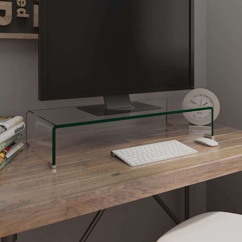 vidaXL stojalo za TV / ekran stekleno prozorno 70x30x13 cm Cene