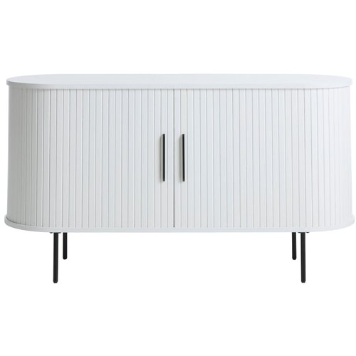 Unique Furniture Bela komoda z drsnimi vrati 140x76x45 cm Nola &amp;ndash; Slike