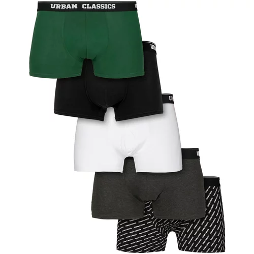Urban Classics Bokserice antracit siva / tamno zelena / crna / bijela