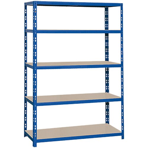 Metalni za teški teret xl (d x š x v: 50 x 120 x 180 cm, nosivost: 290 kg/polica, broj polica: 5 kom., uticanje, plave boje) Cijene