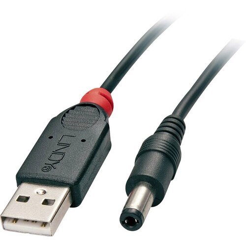 Lindy USB napajalni kabel USB 2.0 USB-A vtič\, DC vtič 5\,5 mm 1.50 m črna 70268, (20415717) Cene