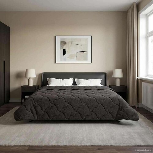  Zimska pokrivača Antracit 220 x 260 cm Mikrofibra i teddy flis Slike
