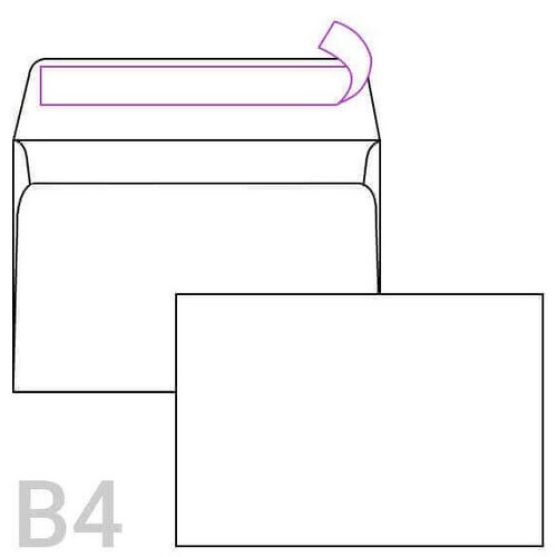  Kuverta B4 - 25,0 x 35,5 cm, bijela 100 g - 1/1 Slike