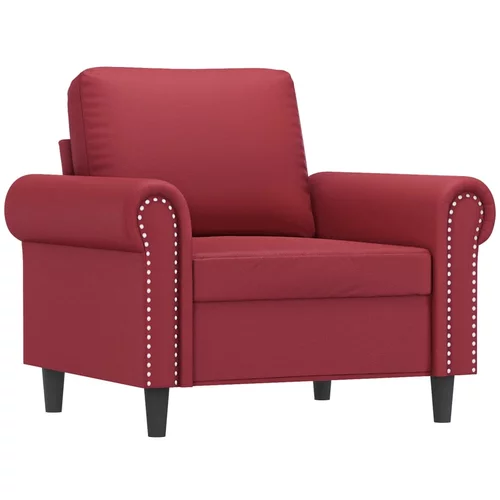 vidaXL Fotelj vinsko rdeč 60 cm umetno usnje, (20988513)