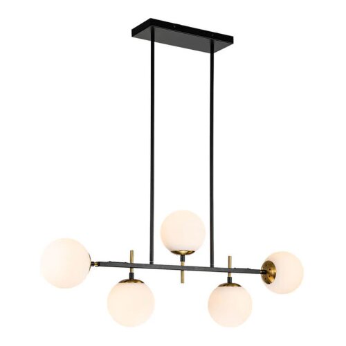 Master Luster kugla OPAL 5xE27 zlatni+crni 202363-5P Slike