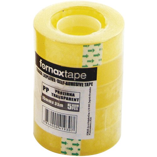 Traka ljepljiva 15mm/33m pk5 fornax prozirna Cene