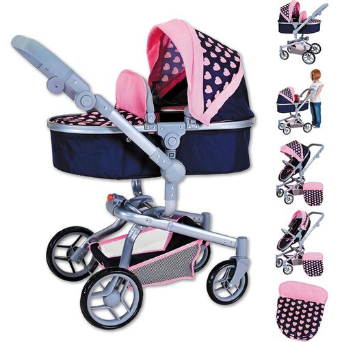 Knorr Toys Kolica Boonk- Pink Hearts Cene