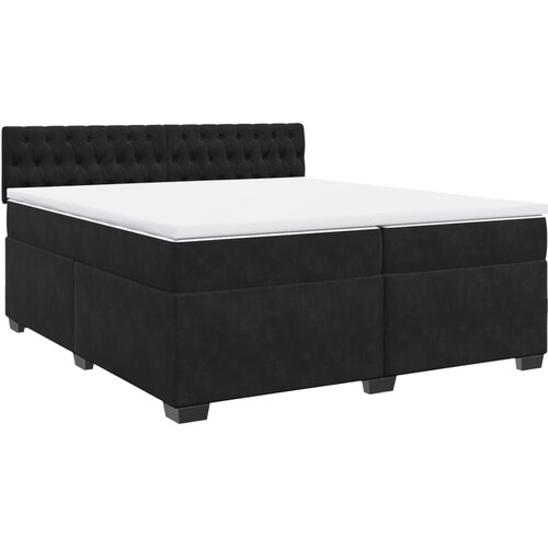 VidaXL Box spring postelja z vzmetnico črna 200x200 cm žamet, (21309042) Slike