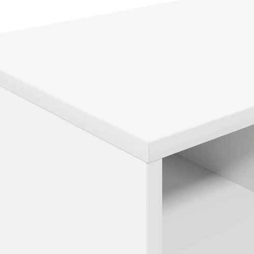  Ormarić za krevet s policom 2 kom. Bijela 66 x 33 x 48 cm - Bijela Slike