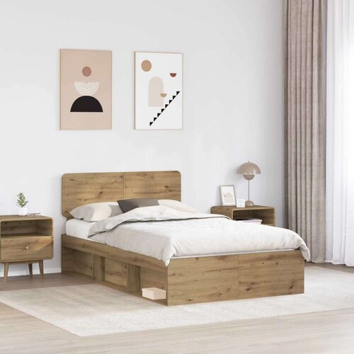  Okvir za krevet Umjetnička hrastovina 120 x 190 cm Slike