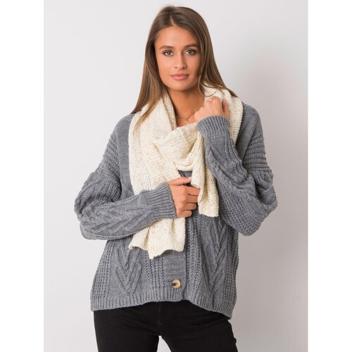 Fashion Hunters Ecru scarf with metallic thread Cijene