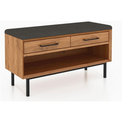 The Beds Stalak za cipele sivo-prirodne hrastove boje s klupom Abies - Cijene